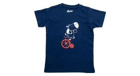 Camiseta manga corta rubb'r hippo azul niño