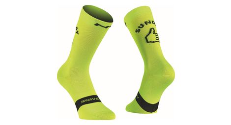 Chaussettes northwave sunday monday vert fluo