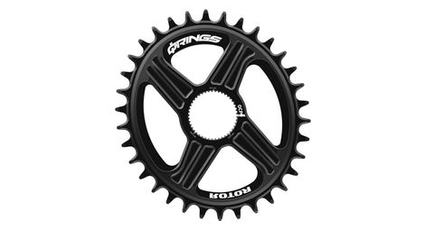 Plateau Ovale Rotor Q Rings 1X DM (Direct Mount) Universal Tooth MTB 11/12/13V Noir