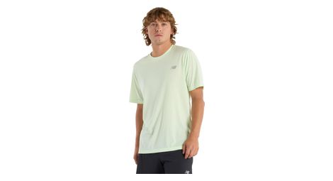 Maillot manches courtes new balance athletics vert homme