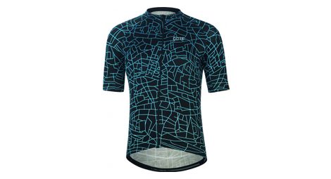 Maillot manches courtes gore wear gotham noir bleu
