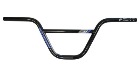 Guidon elevn 7.5'' chromoly 22.2 std back 10° up 2° blk/blue