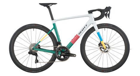 Vélo de Route Scott Addict RC Pro Shimano Dura-Ace Di2 12V 700 mm Gris Béluga/Vert Côtier 2026