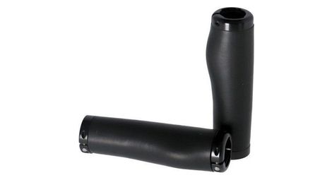 Ergotec poignées kyoto silicone long/long noir