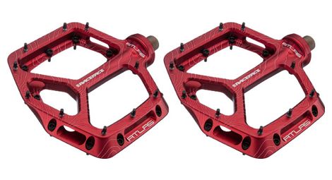 Paire de pedales plates race face atlas rouge