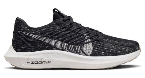 Nike pegasus turbo flyknit next nature black white women's running shoes