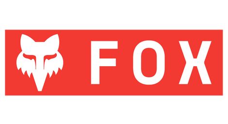 Sticker fox corporate logo 7.5 cm rouge