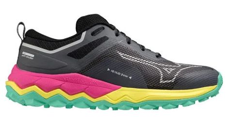 damen mizuno wave ibuki 4 trail running schuh schwarz mehrfarbig