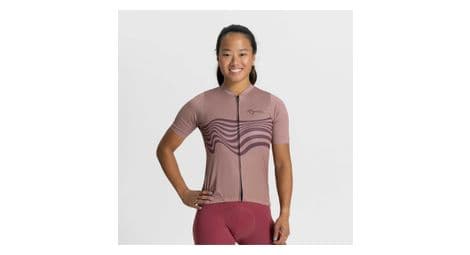 Maillot manches courtes velo rogelli diaga - femme - rose