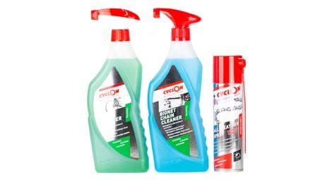 Kit d'entretien vélo bike + chain cleaner spray 750ml + course spray 250ml