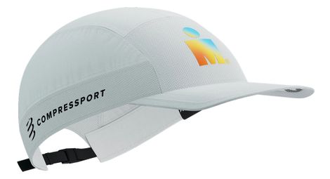 Gorra compressport 5 panel light ironman white sunrise