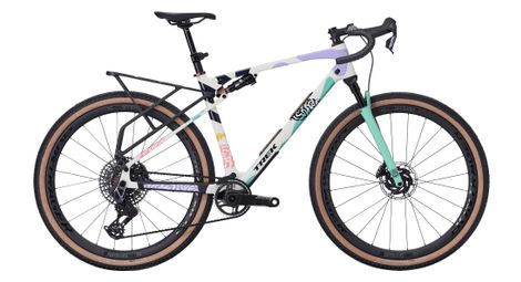 Vélo de gravel trek checkout sl 7 sram force/x0 axs t-type 12v 700 mm blanc/turquoise 2026