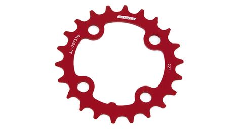 Msc plateau alu cnc 4 branches 64 mm 22 dents rouge