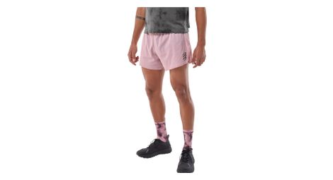Pantaloncini con spacco Compressport Racing Eat My Dust! Rosa Uomo