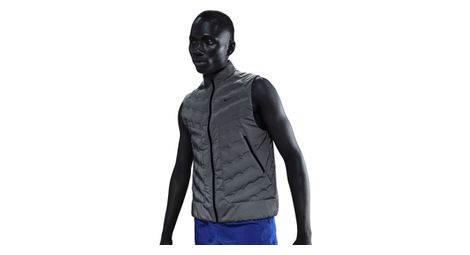 nike men s reflective gray sleeveless thermal jacket