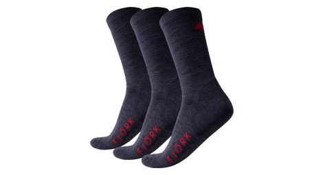 Chaussettes classic cut - pack de 3 en laine mérinos - navy