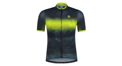 Maillot manches courtes velo rogelli tie dye - homme - vert/fluor