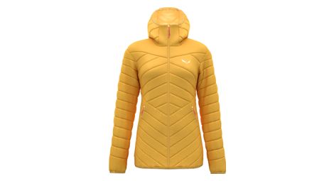 Salewa brenta piumino da donna giallo con cappuccio