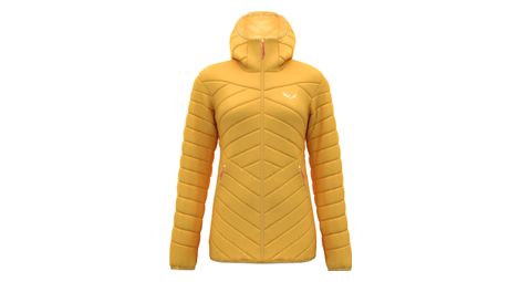 Salewa brenta piumino da donna giallo con cappuccio s