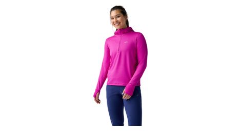 Haut thermique à capuche brooks notch 3.0 rose femme