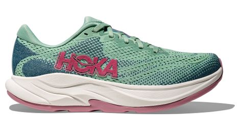 hoka rincon 4 running shoes green pink woman