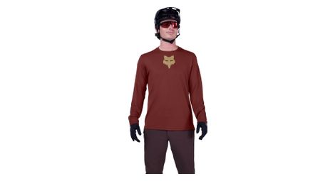 Maillot manches longues fox ranger head bordeaux