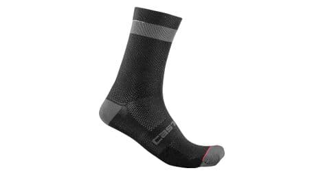 Castelli alpha 18 sokken zwart / grijs