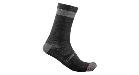 Paire de chaussettes castelli alpha 18 noir gris