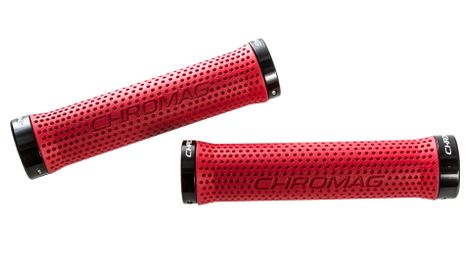 Chromag lock-on grips basis 142mm red/black