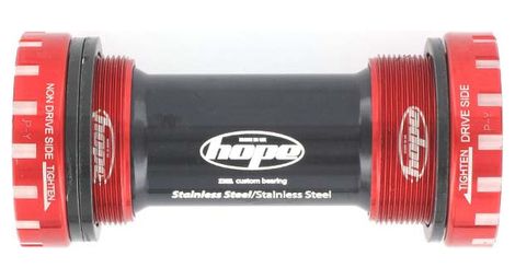 Hope mtb roestvrij staal trapas - 68/73mm rood