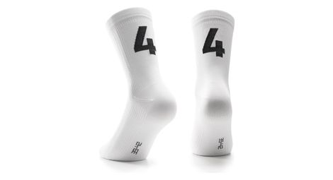 Chaussettes assos poker no 4 blanc