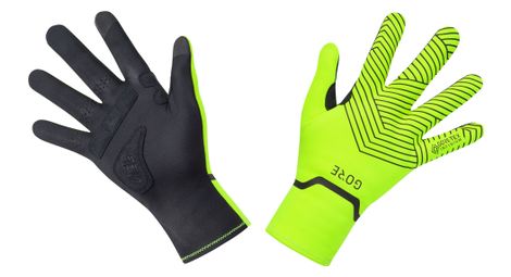 Paire de Gants GORE Wear C3 Gore-Tex Infinium Stretch Mid Gants Jaune Fluo Noir