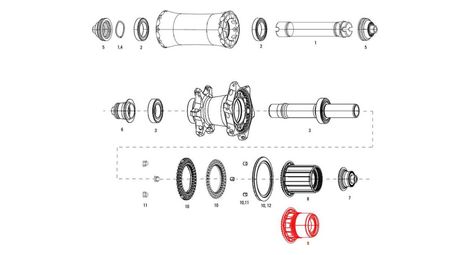 Corps de roue libre zipp xd pour moyeu cognition nsw