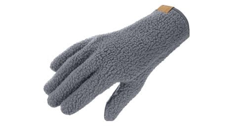 Salomon outlife guantes de invierno de forro polar gris unisex