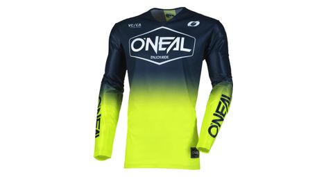 Maillot Manches Longues O'Neal Mayhem Hexx Bleu/Jaune Fluo