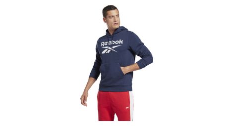 Sweat à capuche reebok training big logo bleu