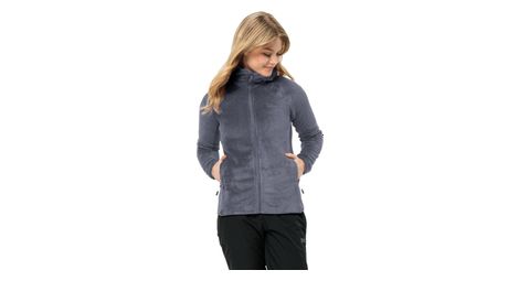 Polaire femme jack wolfskin rotwand hooded fz gris