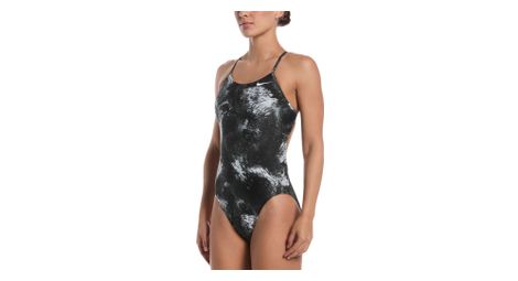 Costume da bagno Nike Swim Team Olympics Print Cutout nero da donna