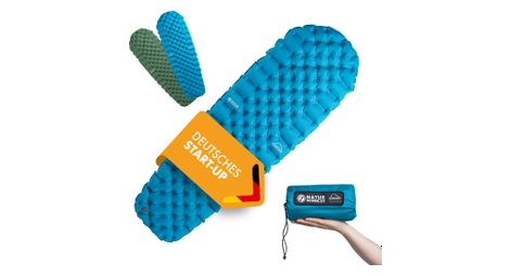 Naturbummler® Matelas camping 195x56 cm [CO₂ neutre] avec sac – gonflage rapide – matelas isolant/pneumatique pour extérieur, randonnée & camping