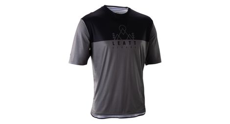 Maillot de manga corta Leatt Trail 3.0 Negro/Gris, Hombre