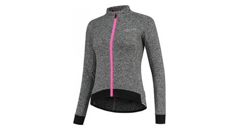 Maillot manches longues velo rogelli benice 2.0 - femme - gris/rose