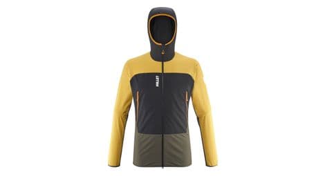 Millet fusion xcs hoodie chaqueta softshell caqui/amarillo xl