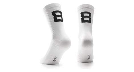 Chaussettes assos poker no 8 blanc
