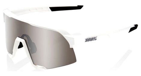 Lunettes 100% s3 matte white - hiper silver mirror lens