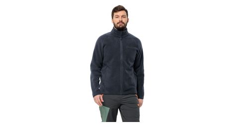 Polaire jack wolfskin waldsteig fz bleu marine