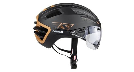 Casque casco speedairo2 rs noir beige amberfury + visière photochromique vautron