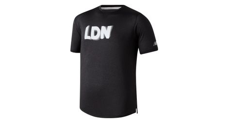 Kurzarm Trikot New Balance Athletics London Schwarz Herren