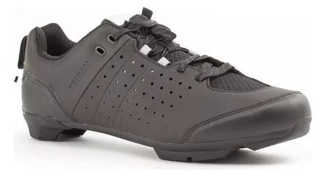 Triban spd lace up road & gravel shoes grvl 500 black