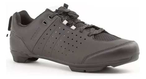 Chaussures Vélo Gravel et Route à Lacets TRIBAN SPD Cyclotourisme GRVL 500 Noir