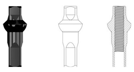 Ecrou de rayon sapim double square en aluminium 16mm noir